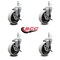 Service Caster 4 Inch Thermoplastic Wheel 10mm Threaded Stem Caster Set with Brakes SCC, 4PK SCC-TS05S410-TPRS-SLB-M1015-4 - alternate 1